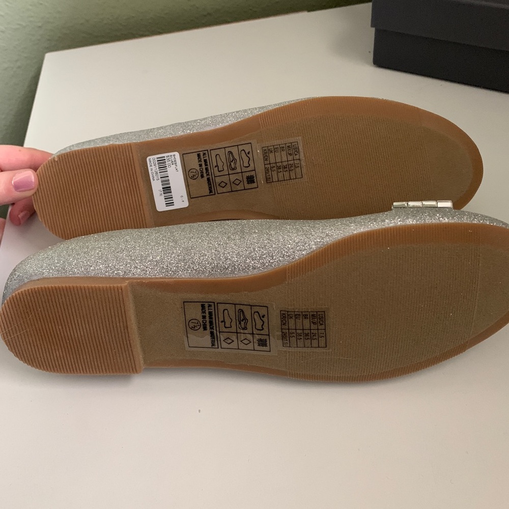 Silver glitter ballet flats - Picture 3 of 4